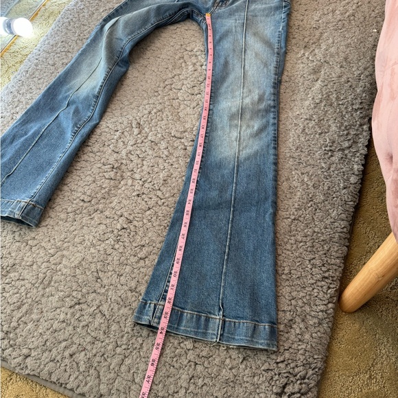 REVICE Blue Flare Wide Leg Jeans Star Butt American Flag Stretch Size 26. - Picture 7 of 13